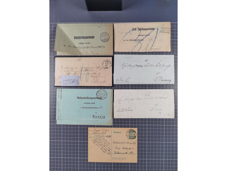1880/1944(ca.), interessante Partie mit über 700 Briefen und Karten, dabei Vorphila, Brustschilde und Pfennig/Pfennige, außer