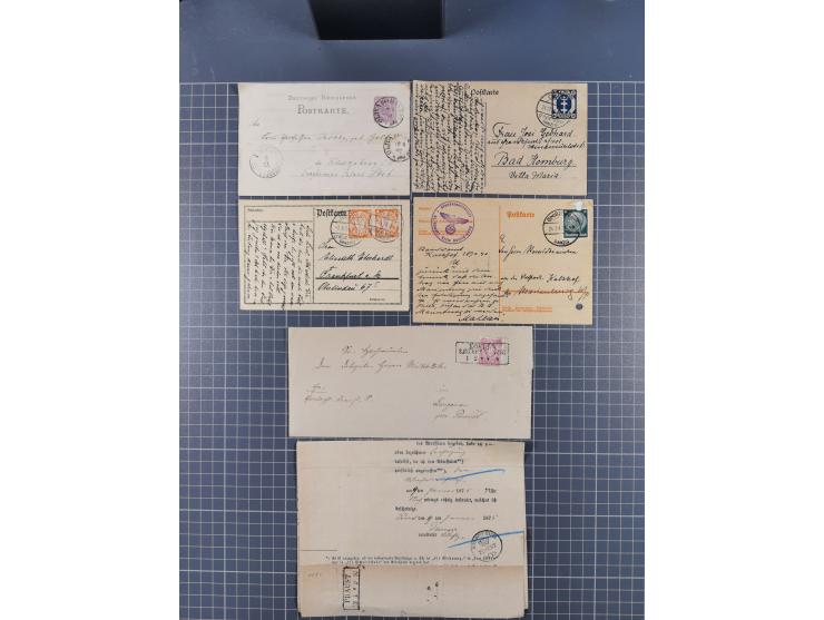 1880/1944(ca.), interessante Partie mit über 700 Briefen und Karten, dabei Vorphila, Brustschilde und Pfennig/Pfennige, außer