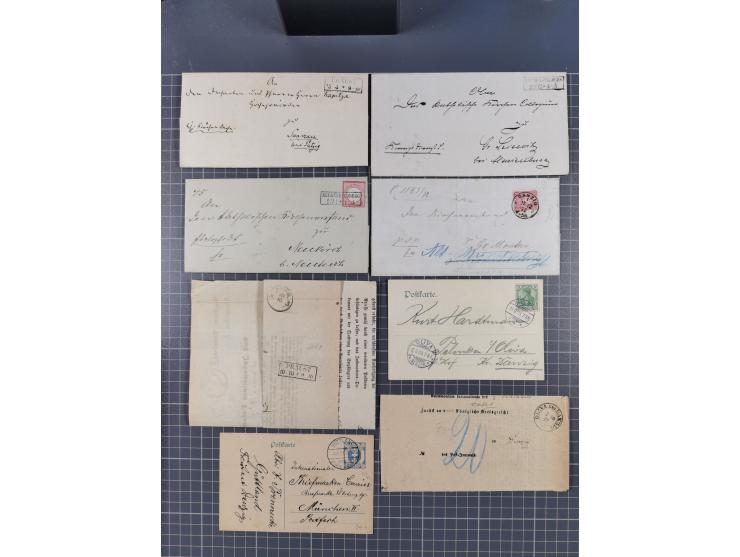1880/1944(ca.), interessante Partie mit über 700 Briefen und Karten, dabei Vorphila, Brustschilde und Pfennig/Pfennige, außer