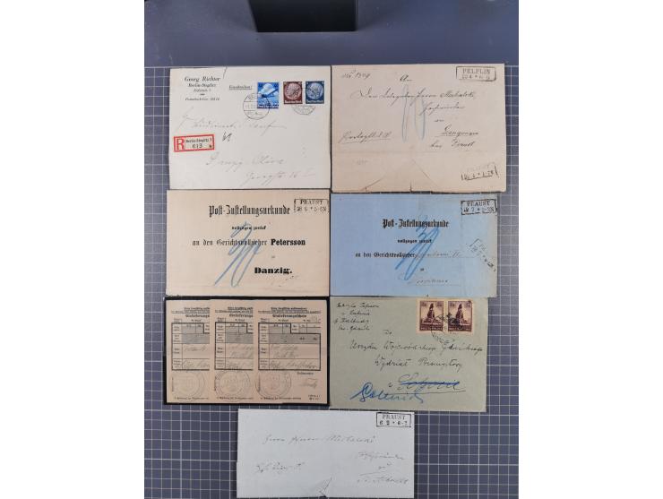 1880/1944(ca.), interessante Partie mit über 700 Briefen und Karten, dabei Vorphila, Brustschilde und Pfennig/Pfennige, außer