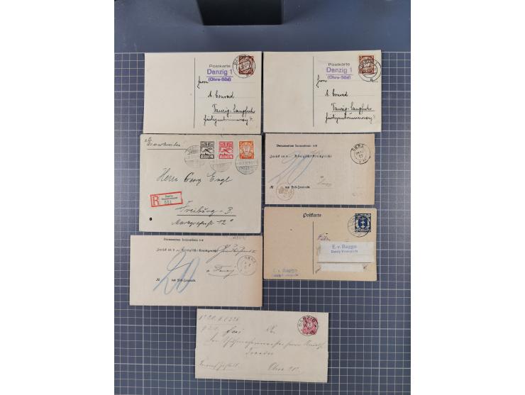 1880/1944(ca.), interessante Partie mit über 700 Briefen und Karten, dabei Vorphila, Brustschilde und Pfennig/Pfennige, außer