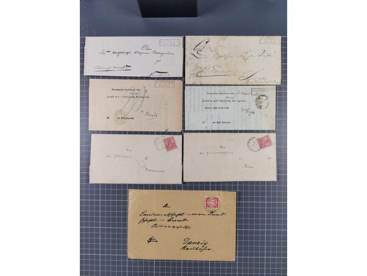 1880/1944(ca.), interessante Partie mit über 700 Briefen und Karten, dabei Vorphila, Brustschilde und Pfennig/Pfennige, außer
