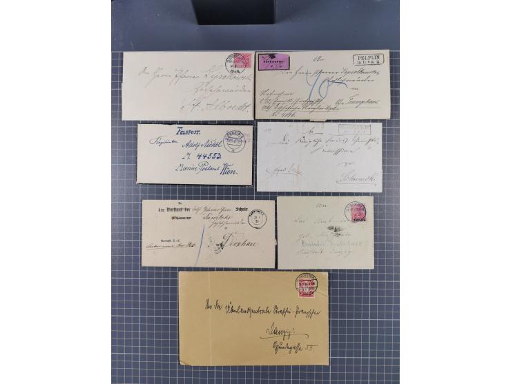1880/1944(ca.), interessante Partie mit über 700 Briefen und Karten, dabei Vorphila, Brustschilde und Pfennig/Pfennige, außer