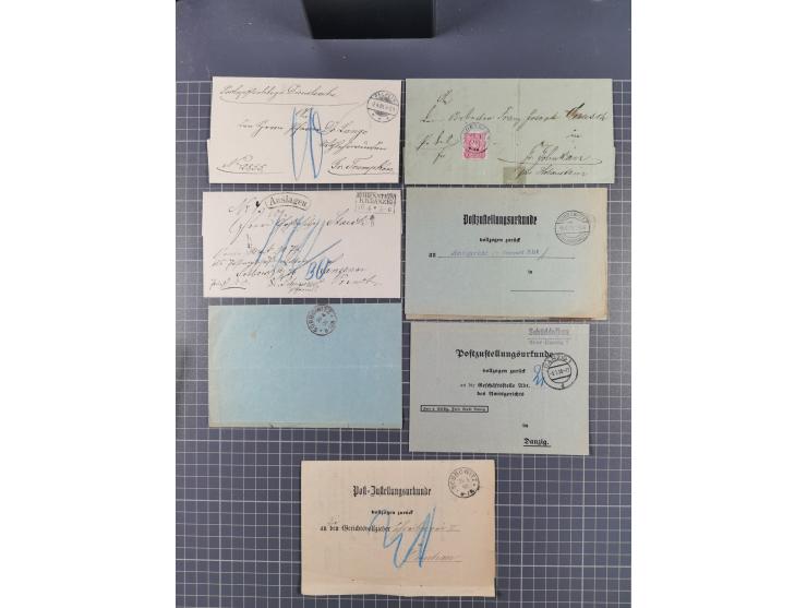 1880/1944(ca.), interessante Partie mit über 700 Briefen und Karten, dabei Vorphila, Brustschilde und Pfennig/Pfennige, außer