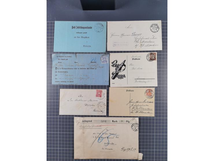 1880/1944(ca.), interessante Partie mit über 700 Briefen und Karten, dabei Vorphila, Brustschilde und Pfennig/Pfennige, außer