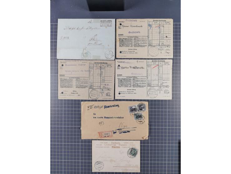 1880/1944(ca.), interessante Partie mit über 700 Briefen und Karten, dabei Vorphila, Brustschilde und Pfennig/Pfennige, außer