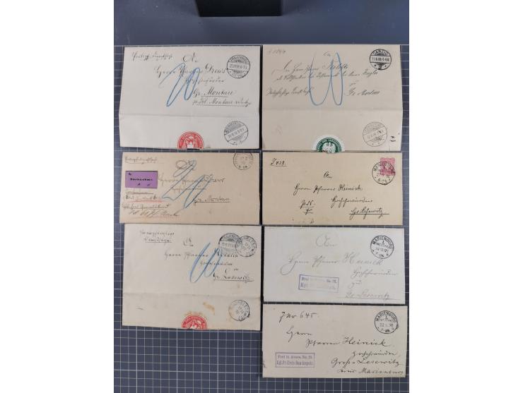 1880/1944(ca.), interessante Partie mit über 700 Briefen und Karten, dabei Vorphila, Brustschilde und Pfennig/Pfennige, außer