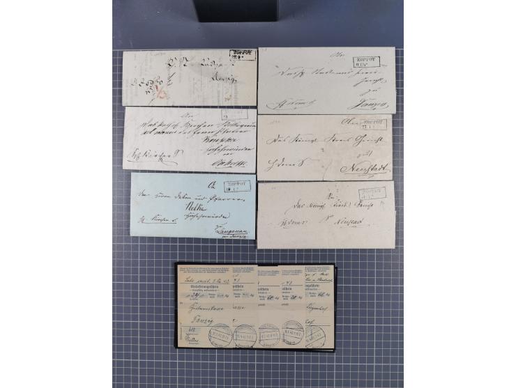 1880/1944(ca.), interessante Partie mit über 700 Briefen und Karten, dabei Vorphila, Brustschilde und Pfennig/Pfennige, außer