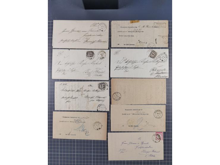 1880/1944(ca.), interessante Partie mit über 700 Briefen und Karten, dabei Vorphila, Brustschilde und Pfennig/Pfennige, außer