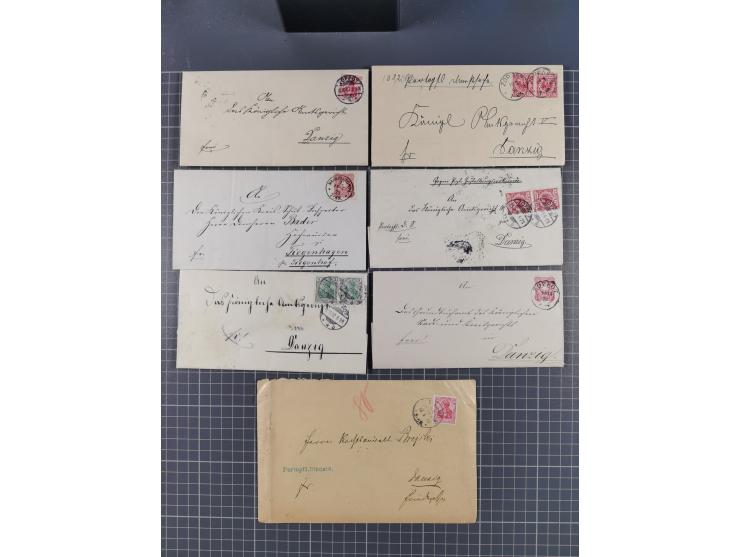 1880/1944(ca.), interessante Partie mit über 700 Briefen und Karten, dabei Vorphila, Brustschilde und Pfennig/Pfennige, außer