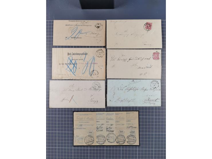 1880/1944(ca.), interessante Partie mit über 700 Briefen und Karten, dabei Vorphila, Brustschilde und Pfennig/Pfennige, außer