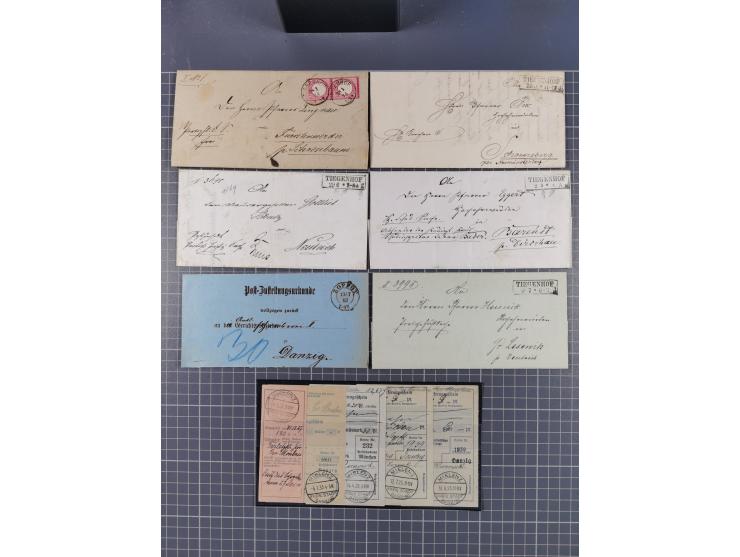 1880/1944(ca.), interessante Partie mit über 700 Briefen und Karten, dabei Vorphila, Brustschilde und Pfennig/Pfennige, außer