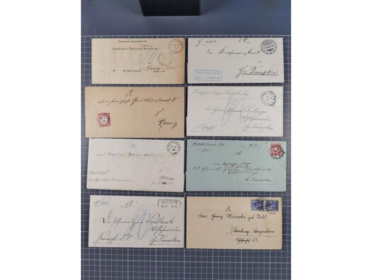 1880/1944(ca.), interessante Partie mit über 700 Briefen und Karten, dabei Vorphila, Brustschilde und Pfennig/Pfennige, außer