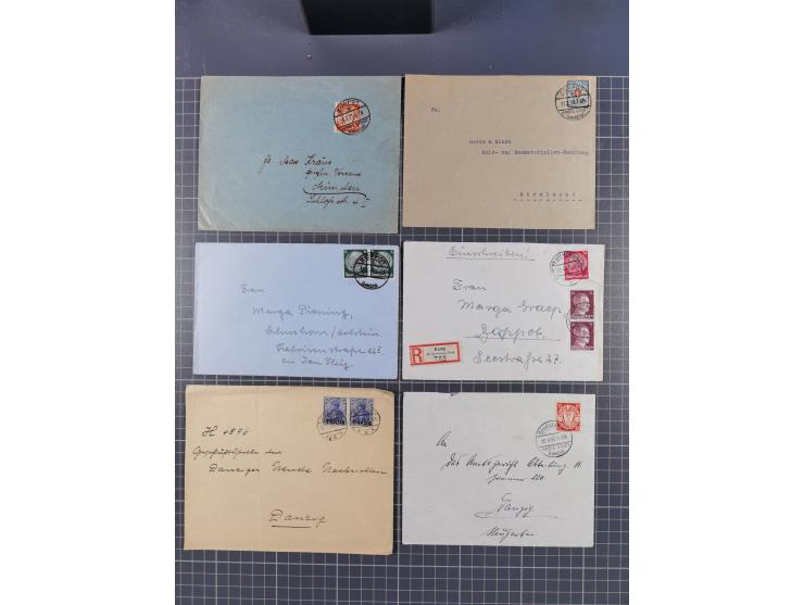 1880/1944(ca.), interessante Partie mit über 700 Briefen und Karten, dabei Vorphila, Brustschilde und Pfennig/Pfennige, außer