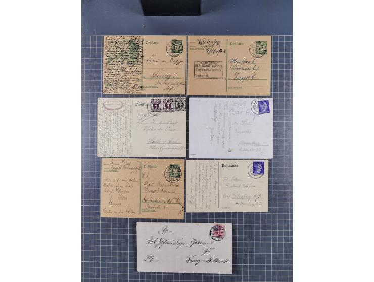 1880/1944(ca.), interessante Partie mit über 700 Briefen und Karten, dabei Vorphila, Brustschilde und Pfennig/Pfennige, außer