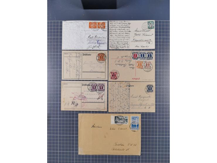 1880/1944(ca.), interessante Partie mit über 700 Briefen und Karten, dabei Vorphila, Brustschilde und Pfennig/Pfennige, außer