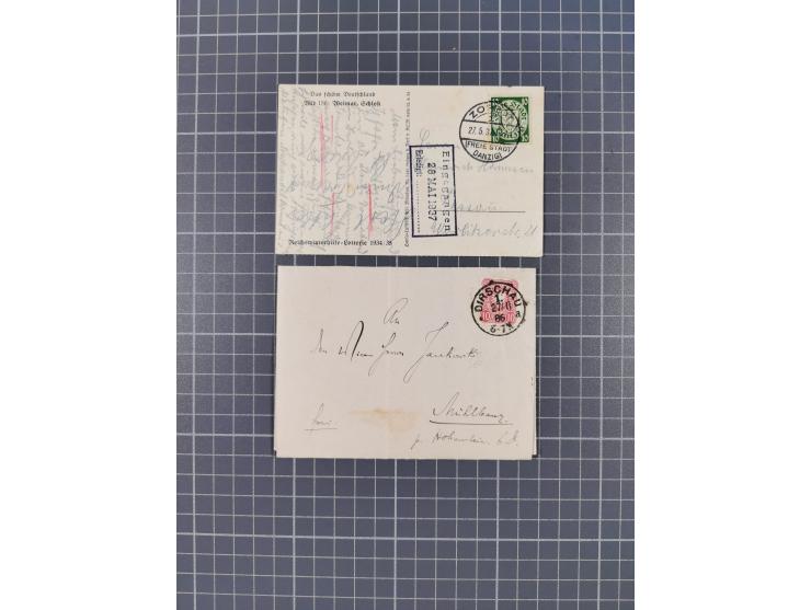 1880/1944(ca.), interessante Partie mit über 700 Briefen und Karten, dabei Vorphila, Brustschilde und Pfennig/Pfennige, außer
