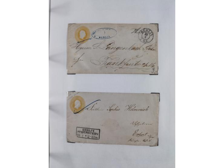 1856/70, kleine Stempel-Sammlung “Berlin” &nbsp;mit über 50 Briefe, GSU und markenlosen Briefen, meist klare Stempel
