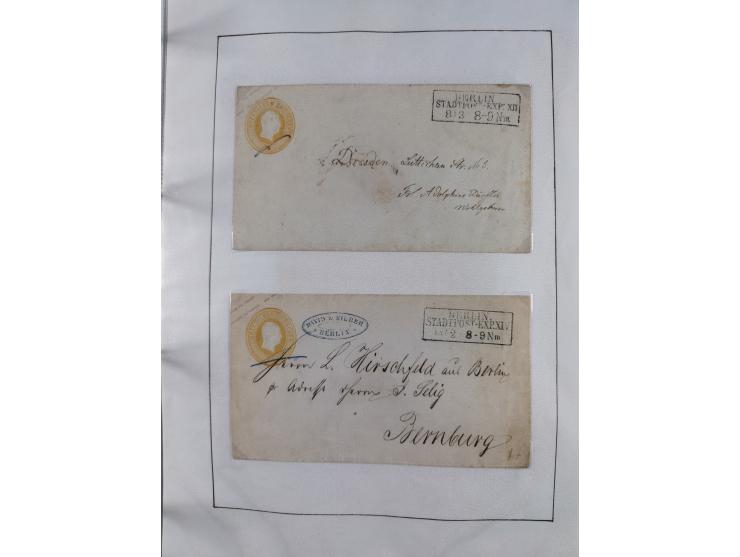 1856/70, kleine Stempel-Sammlung “Berlin” &nbsp;mit über 50 Briefe, GSU und markenlosen Briefen, meist klare Stempel