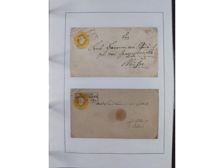 1856/70, kleine Stempel-Sammlung “Berlin” &nbsp;mit über 50 Briefe, GSU und markenlosen Briefen, meist klare Stempel