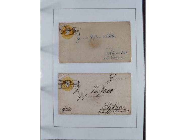 1856/70, kleine Stempel-Sammlung “Berlin” &nbsp;mit über 50 Briefe, GSU und markenlosen Briefen, meist klare Stempel