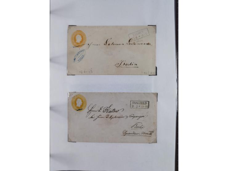 1856/70, kleine Stempel-Sammlung “Berlin” &nbsp;mit über 50 Briefe, GSU und markenlosen Briefen, meist klare Stempel