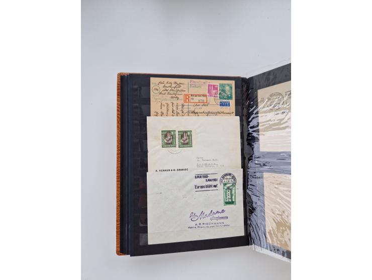 1949/80(ca.), über 1100 Briefe und Karten, dabei bessere frühe Frankaturen