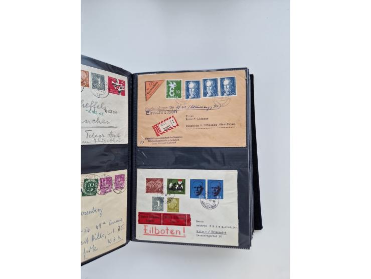 1949/80(ca.), über 1100 Briefe und Karten, dabei bessere frühe Frankaturen