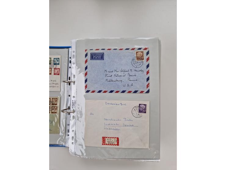 1949/80(ca.), über 1100 Briefe und Karten, dabei bessere frühe Frankaturen