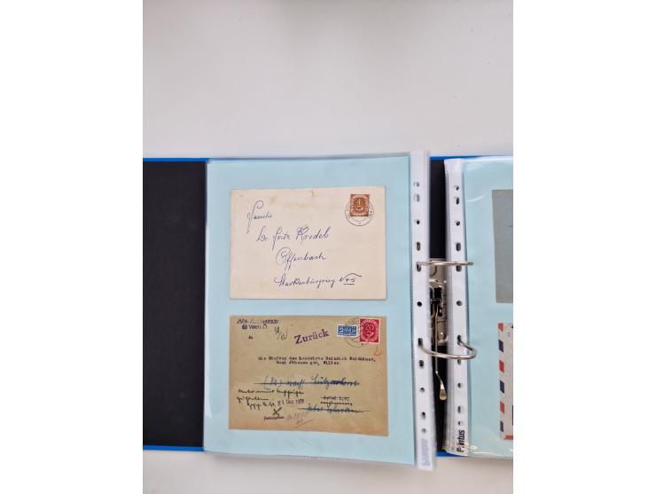 1949/80(ca.), über 1100 Briefe und Karten, dabei bessere frühe Frankaturen