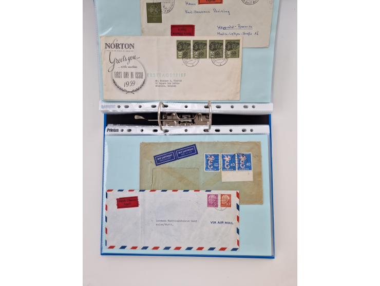 1949/80(ca.), über 1100 Briefe und Karten, dabei bessere frühe Frankaturen