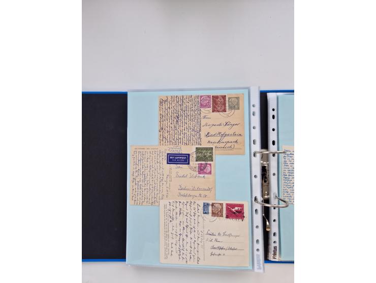 1949/80(ca.), über 1100 Briefe und Karten, dabei bessere frühe Frankaturen