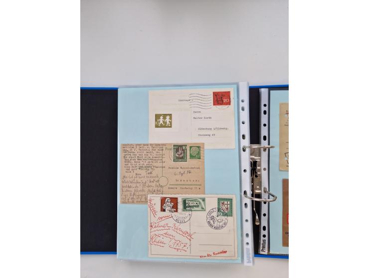 1949/80(ca.), über 1100 Briefe und Karten, dabei bessere frühe Frankaturen