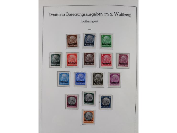 1939/45, ungebrauchter/postfrischer und gestempelter Bestand mit Lagerbuch, Teilsammlungen und Steckkarten. Dabei Sudetenland