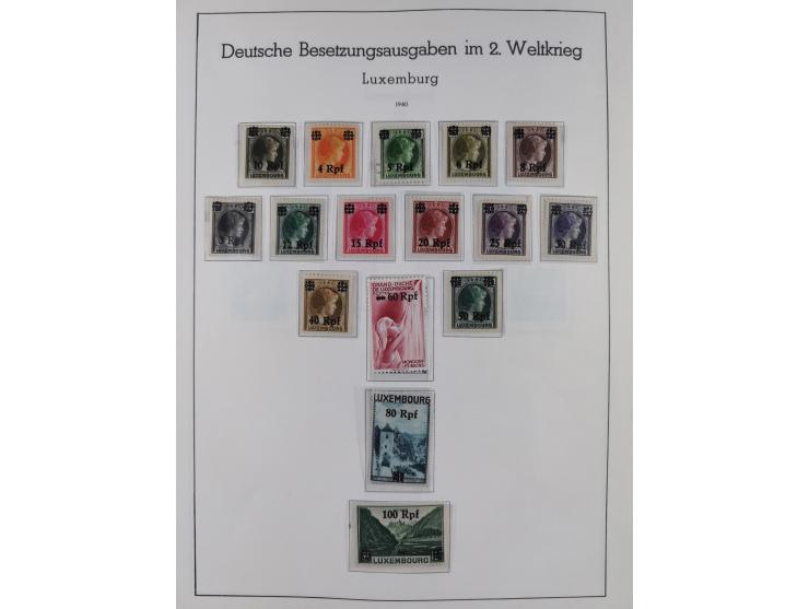 1939/45, ungebrauchter/postfrischer und gestempelter Bestand mit Lagerbuch, Teilsammlungen und Steckkarten. Dabei Sudetenland