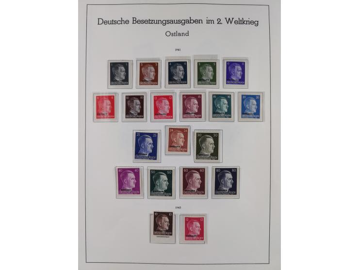 1939/45, ungebrauchter/postfrischer und gestempelter Bestand mit Lagerbuch, Teilsammlungen und Steckkarten. Dabei Sudetenland