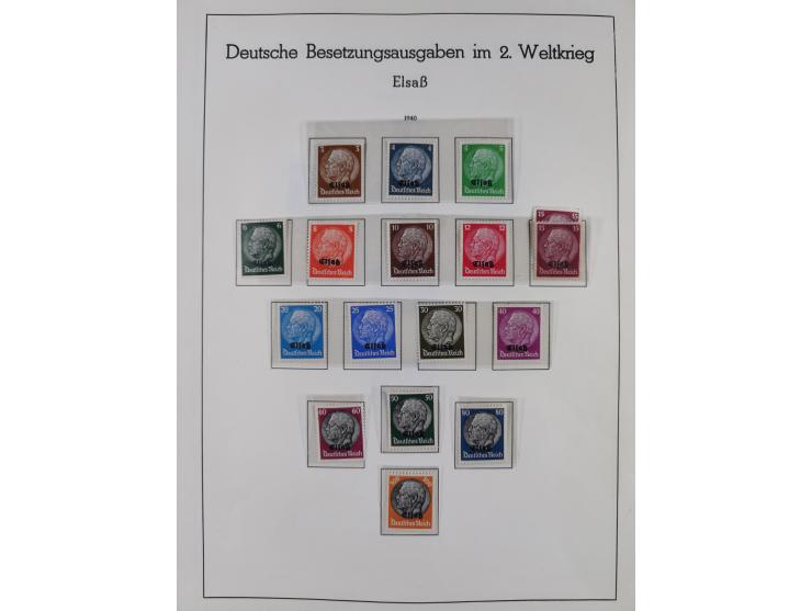 1939/45, ungebrauchter/postfrischer und gestempelter Bestand mit Lagerbuch, Teilsammlungen und Steckkarten. Dabei Sudetenland