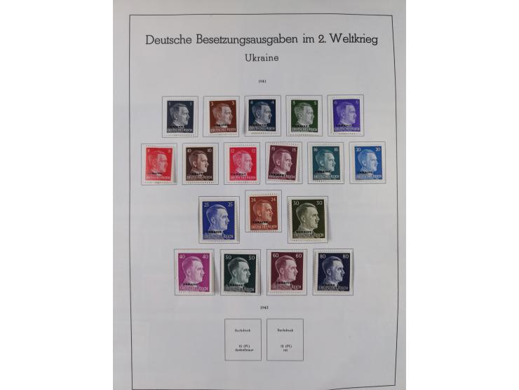 1939/45, ungebrauchter/postfrischer und gestempelter Bestand mit Lagerbuch, Teilsammlungen und Steckkarten. Dabei Sudetenland
