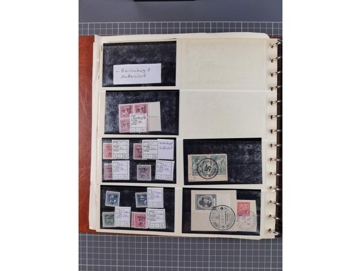 1939/45, ungebrauchter/postfrischer und gestempelter Bestand mit Lagerbuch, Teilsammlungen und Steckkarten. Dabei Sudetenland