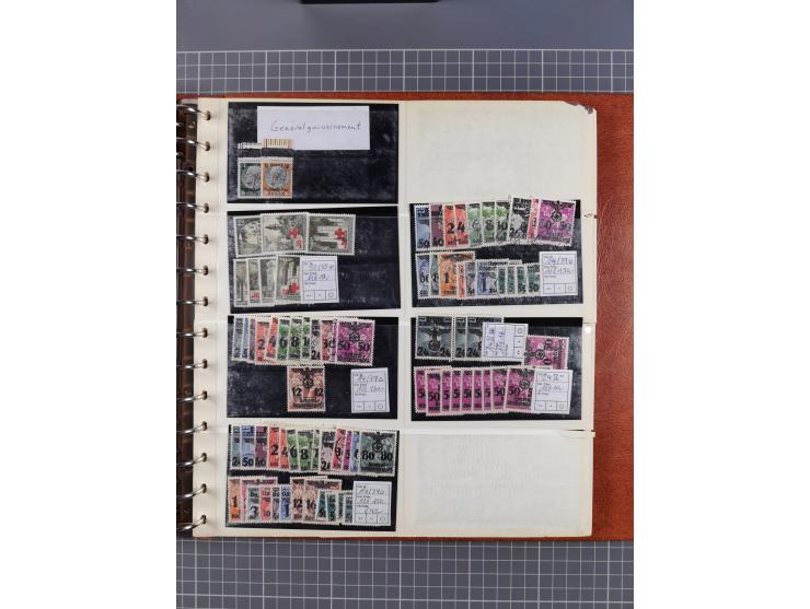 1939/45, ungebrauchter/postfrischer und gestempelter Bestand mit Lagerbuch, Teilsammlungen und Steckkarten. Dabei Sudetenland