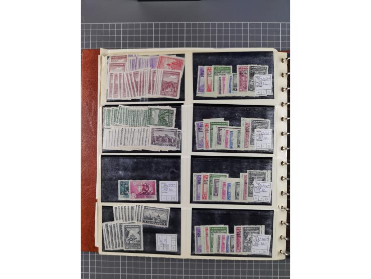 1939/45, ungebrauchter/postfrischer und gestempelter Bestand mit Lagerbuch, Teilsammlungen und Steckkarten. Dabei Sudetenland