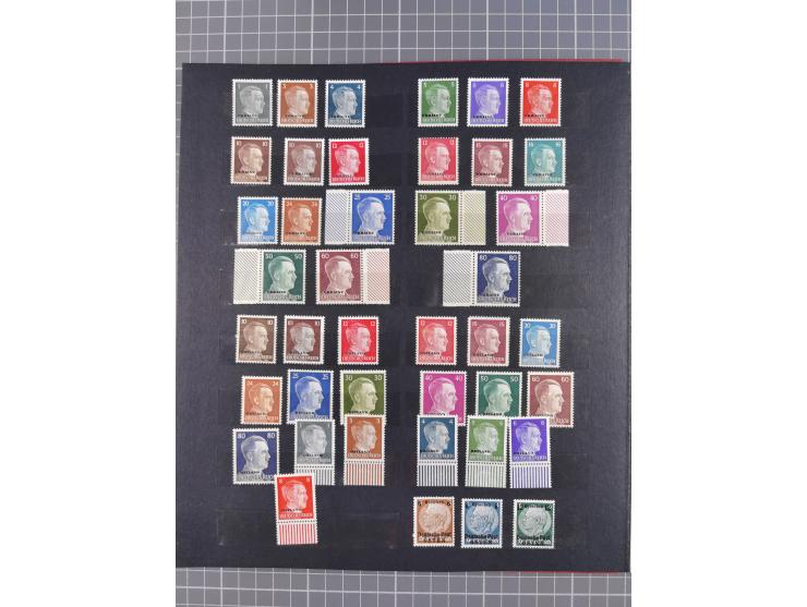 1939/45, ungebrauchter/postfrischer und gestempelter Bestand mit Lagerbuch, Teilsammlungen und Steckkarten. Dabei Sudetenland