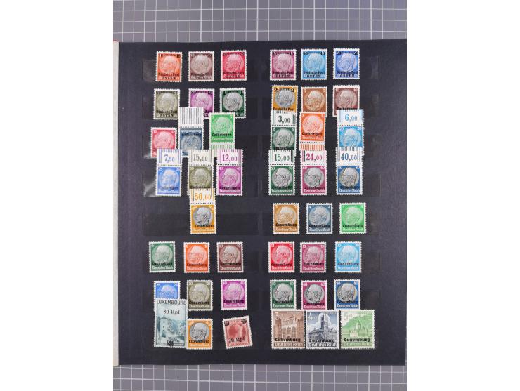 1939/45, ungebrauchter/postfrischer und gestempelter Bestand mit Lagerbuch, Teilsammlungen und Steckkarten. Dabei Sudetenland