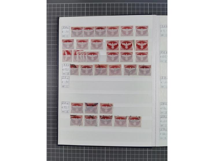 1939/45, ungebrauchter/postfrischer und gestempelter Bestand mit Lagerbuch, Teilsammlungen und Steckkarten. Dabei Sudetenland