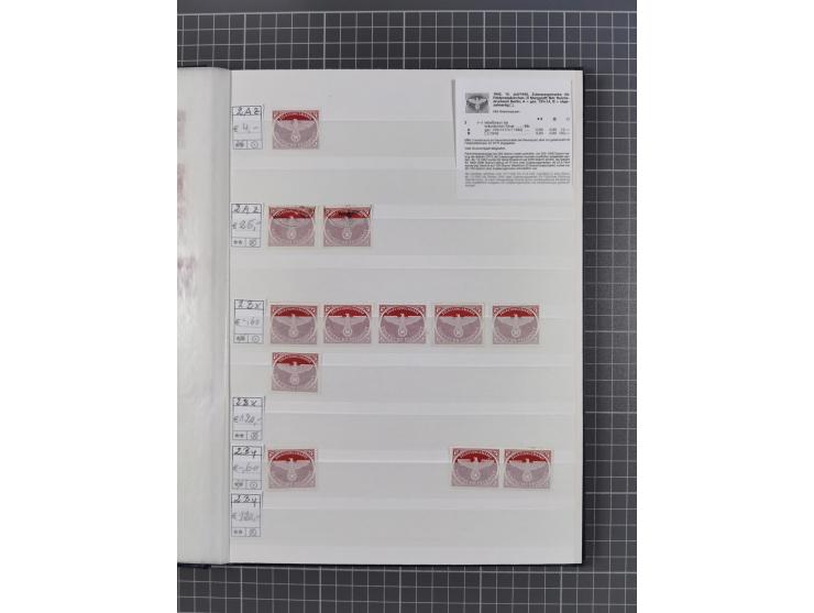 1939/45, ungebrauchter/postfrischer und gestempelter Bestand mit Lagerbuch, Teilsammlungen und Steckkarten. Dabei Sudetenland