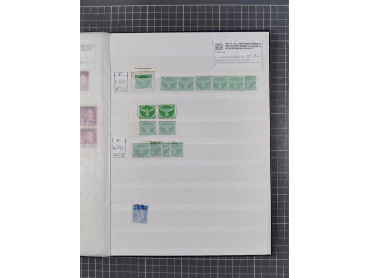 1939/45, ungebrauchter/postfrischer und gestempelter Bestand mit Lagerbuch, Teilsammlungen und Steckkarten. Dabei Sudetenland