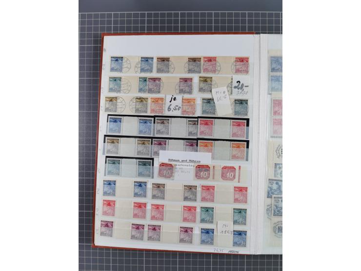 1939/45, ungebrauchter/postfrischer und gestempelter Bestand mit Lagerbuch, Teilsammlungen und Steckkarten. Dabei Sudetenland