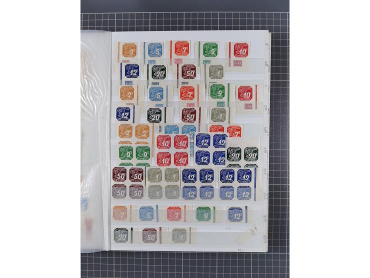 1939/45, ungebrauchter/postfrischer und gestempelter Bestand mit Lagerbuch, Teilsammlungen und Steckkarten. Dabei Sudetenland