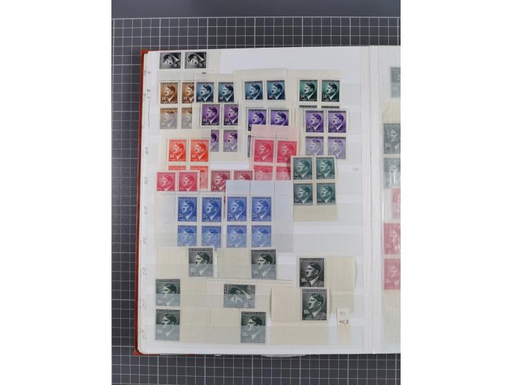 1939/45, ungebrauchter/postfrischer und gestempelter Bestand mit Lagerbuch, Teilsammlungen und Steckkarten. Dabei Sudetenland