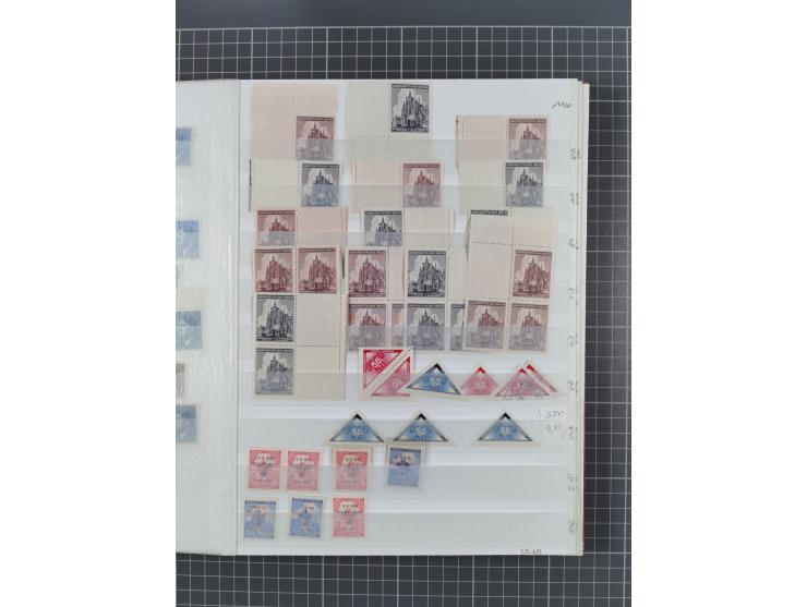 1939/45, ungebrauchter/postfrischer und gestempelter Bestand mit Lagerbuch, Teilsammlungen und Steckkarten. Dabei Sudetenland